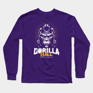 Old School Gorilla Ball // Vintage Gorilla Baseball Player // 90s Nostalgia Long Sleeve T-Shirt